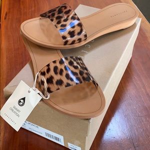 Sanctuary Rejoice Slide Sandal Brown Leopard NIB